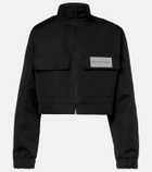 Balenciaga Cropped technical faille track jacket