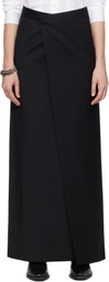 Ann Demeulemeester Black Lykke Wrap Maxi Skirt