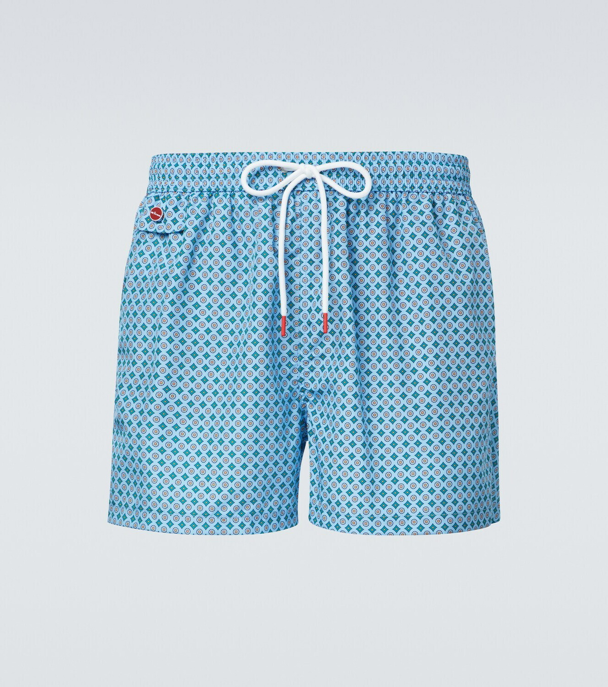 Kiton Logo printed swim trunks