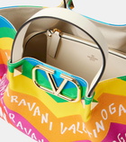 Valentino Garavani VLogo Large Chevron 24 canvas tote bag