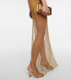 Costarellos Gwyneth crystal-embellished net gown
