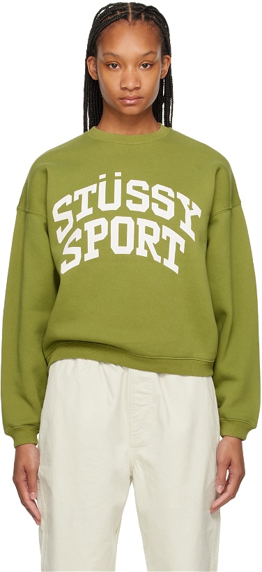 Photo: Stüssy Green Big Crackle 'Sport' Sweatshirt