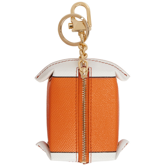 Dolce&Gabbana Orange shops Leather Keychain