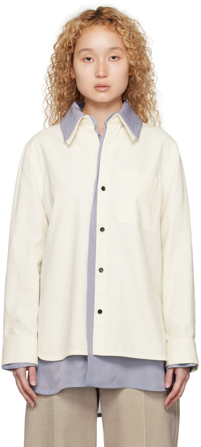 Bottega Veneta Off-White Double Layer Shirt Bottega Veneta