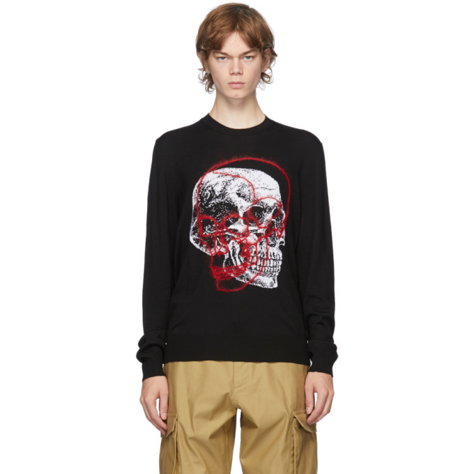 Photo: Alexander McQueen Black Wool Skull Sweater