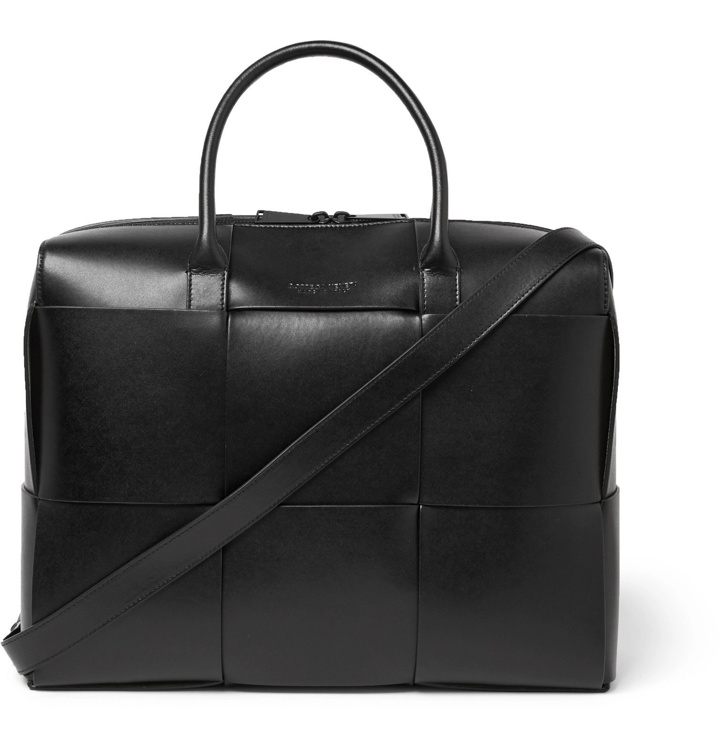 Photo: Bottega Veneta - Intrecciato Leather Briefcase - Black