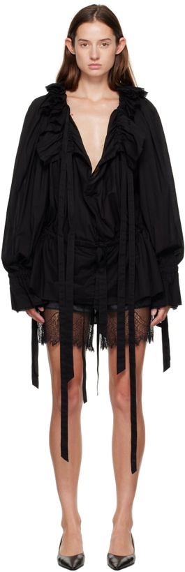 Photo: Ann Demeulemeester Black Ruffled Minidress