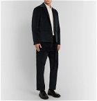 Deveaux - Teal Unstructured Stretch-Cotton Corduroy Suit Jacket - Blue