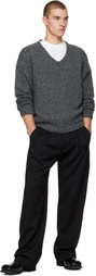 OUR LEGACY Gray Link V-Neck Sweater