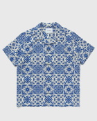 Les Deux Tile Cotton Ss Shirt Beige - Mens - Shortsleeves