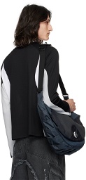 CMMAWEAR Black & Gray Half-Zip Long Sleeve T-Shirt
