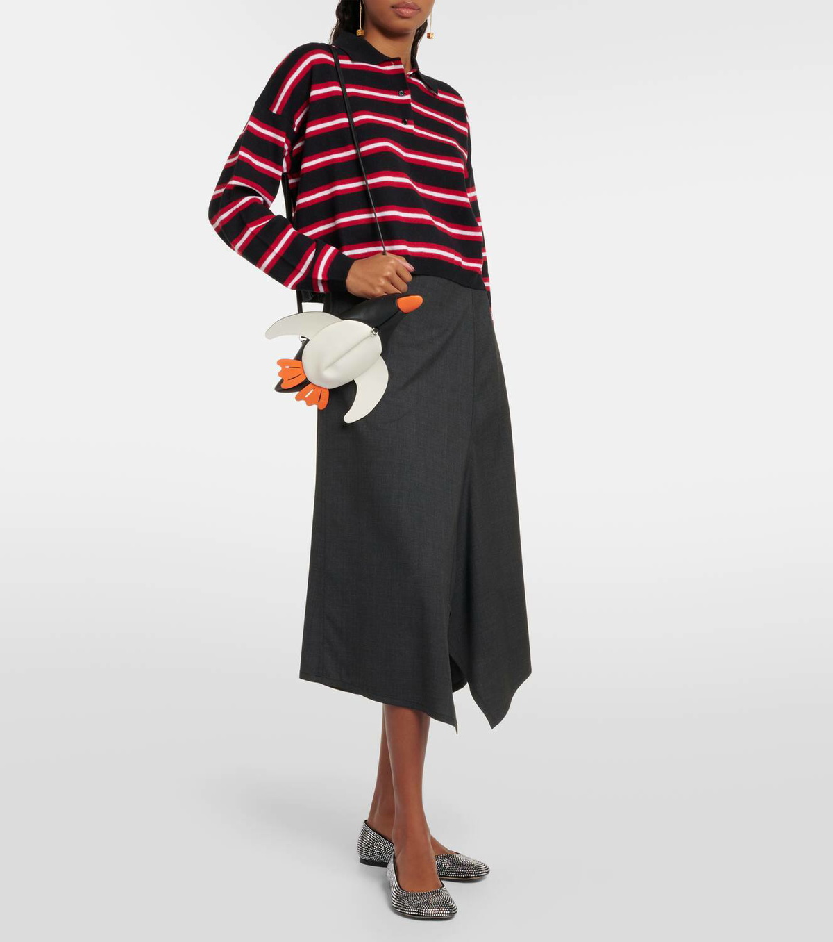 Loewe Striped wool polo sweater Loewe Loewe Striped wool polo sweater Loewe