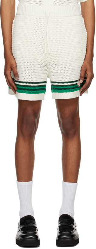 Photo: Casablanca White & Green Tennis Shorts