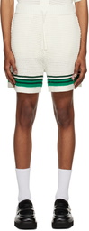 Casablanca White & Green Tennis Shorts