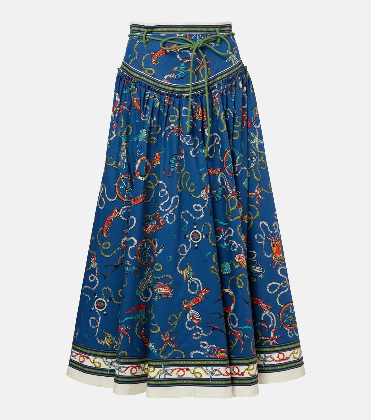 Alémais Cove printed cotton maxi skirt