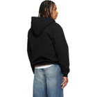 Dime Black Cursive Small Logo Zip Hoodie