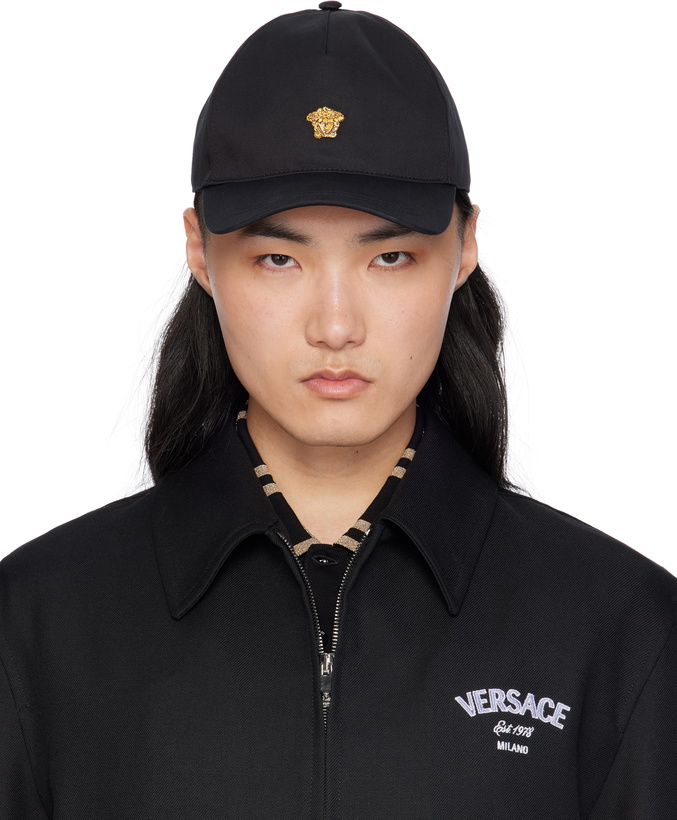 Photo: Versace Black Embroidered Logo Cap