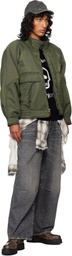 R13 Khaki Ribbed Flight Bomber Jacket