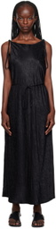 Song for the Mute Black Tied Wrap Midi Dress