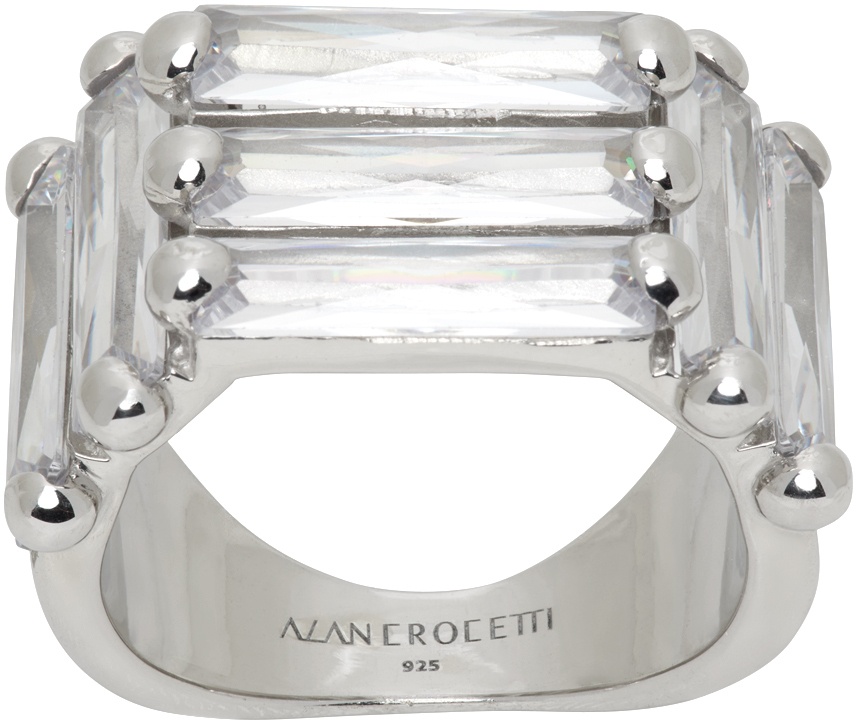 Alan Crocetti Silver Crystallised Armour Ring
