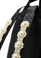 Simone Rocha Bow and Bead-embellished Nylon Backpack - Black - One Size
