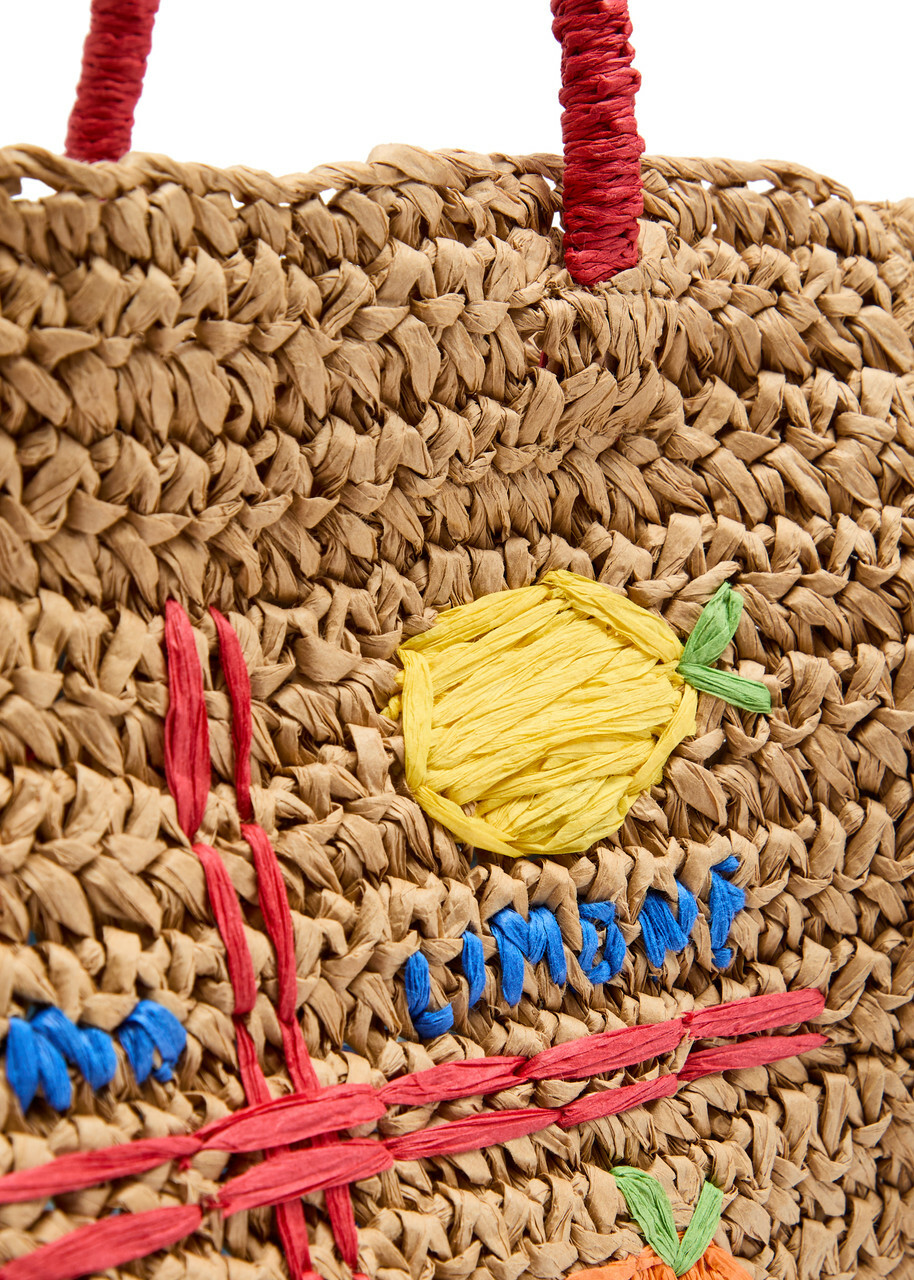 Damson Madder Fruity Raffia Tote bag - Natural - One Size