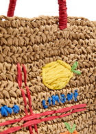 Damson Madder Fruity Raffia Tote bag - Natural - One Size