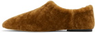 Dries Van Noten Tan Shearling Slippers