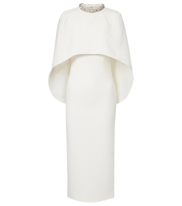 Photo: Roland Mouret Caped crystal-embellished crêpe midi dress