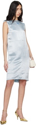 Commission Blue Creased Lab Midi Dress