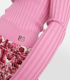 Dolce&Gabbana DG ribbed-knit silk cropped sweater