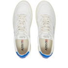 Autry Men's 01 Low Leather Sneakers in White/Blue