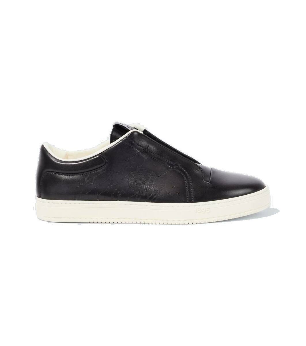 Berluti - Fast Track Scritto Venezia Leather Sneakers - Brown Berluti