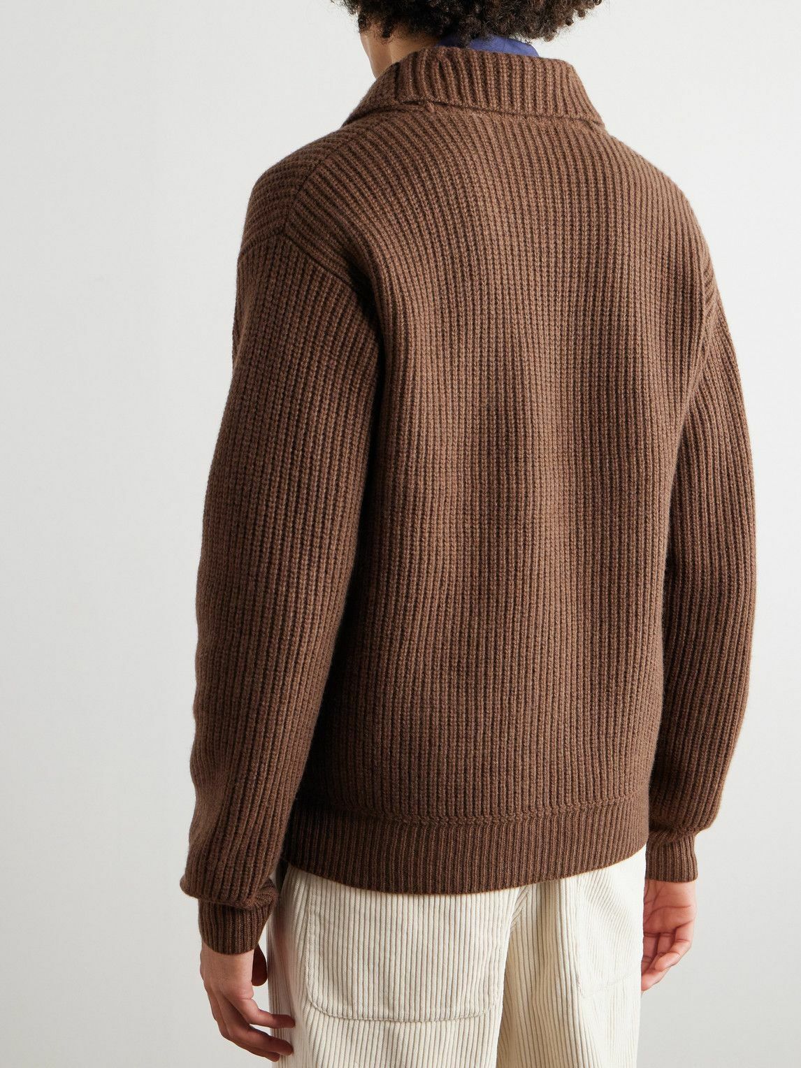 Polo by Ralph Lauren カーディガン S ブラウン Polo Ralph Lauren - Shawl-Collar Wool and Cashmere-Blend Cardigan