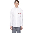 Thom Browne White Grosgrain Pocket Shirt