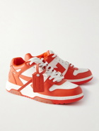 Off-White - Out of Office Leather Sneakers - Orange