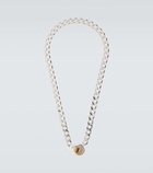 Bottega Veneta Sterling silver chain necklace