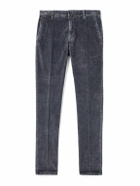 Incotex - Slim-Fit Cotton-Blend Corduroy Trousers - Gray