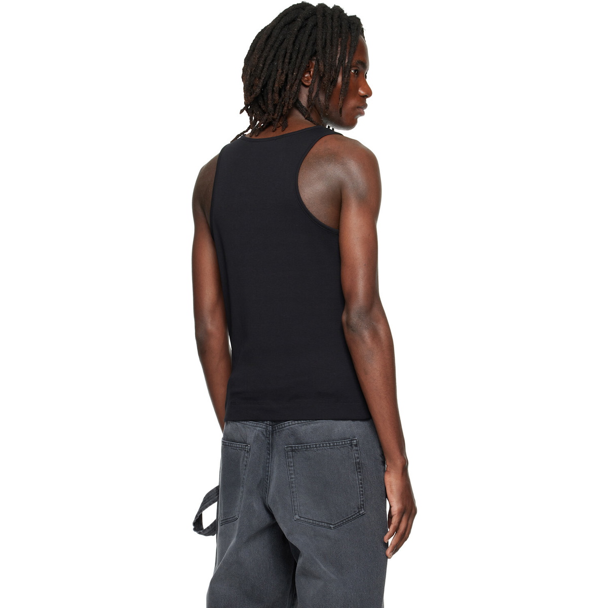 Simone Rocha Black Ribbon Rosette Boy Tank Top