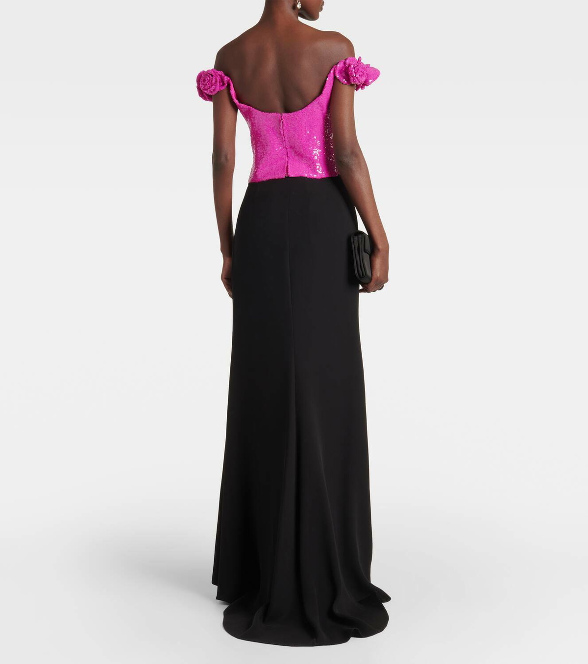 Costarellos Birdie off-shoulder sequined top