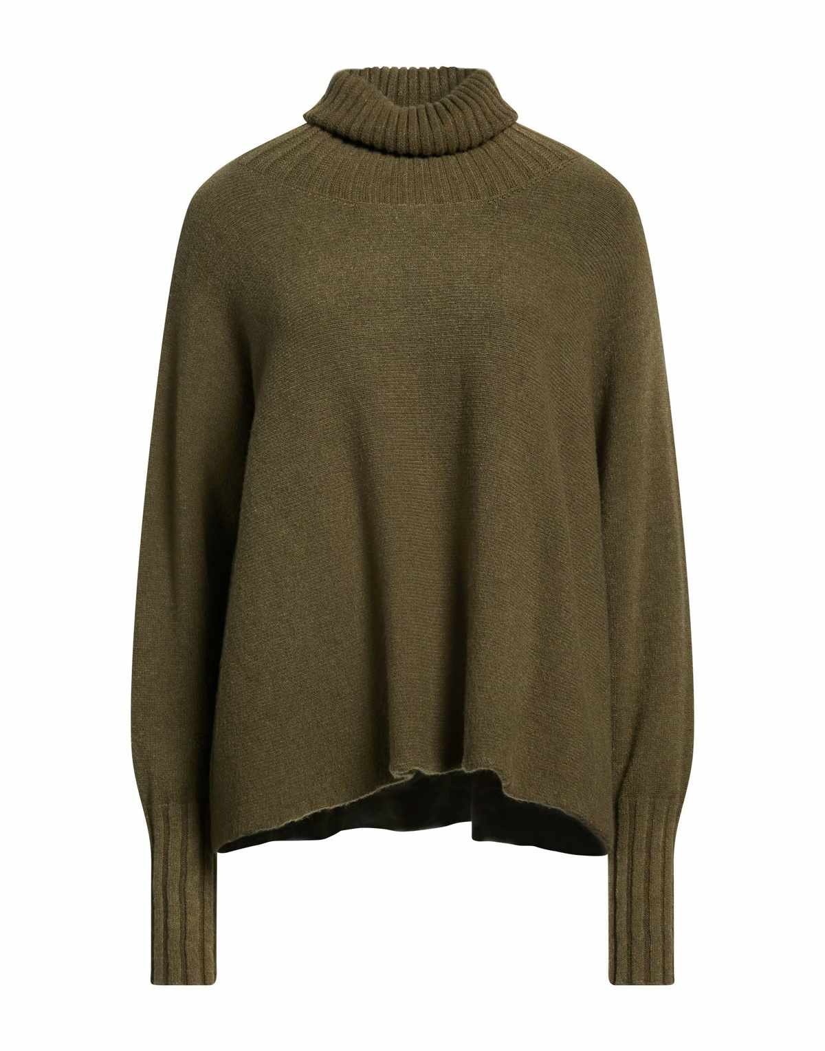 Manila Grace Womens Turtleneck Military in Green