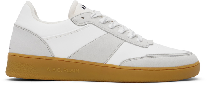 Photo: A.P.C. White & Gray Plain Sneakers