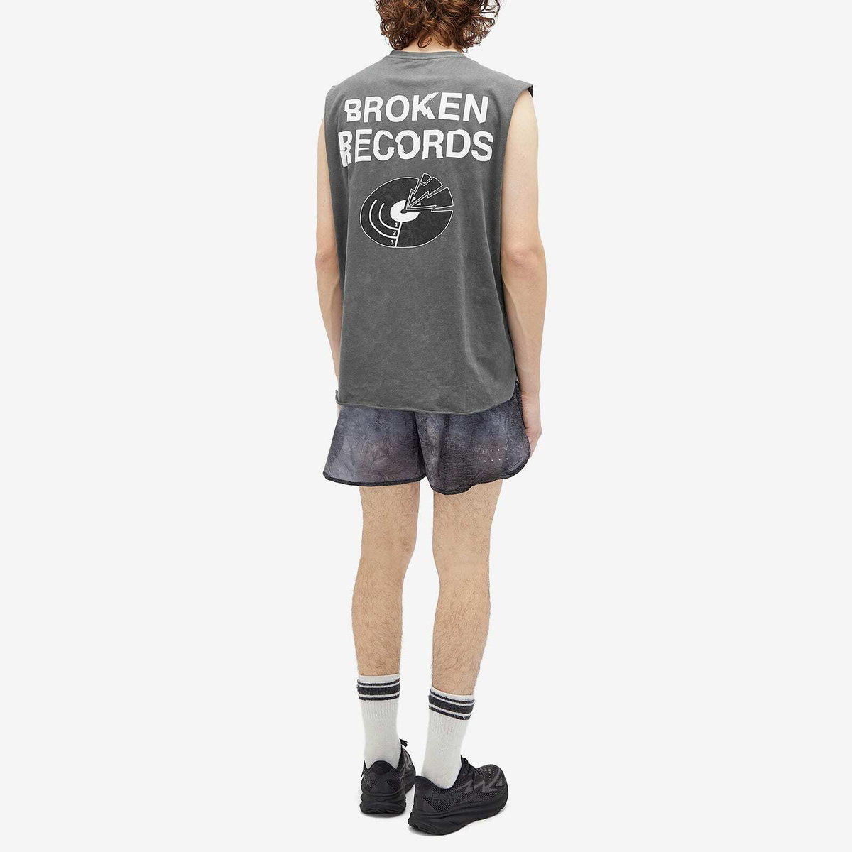 Over Over Men's Broken Records Easy Tank Top in Grey