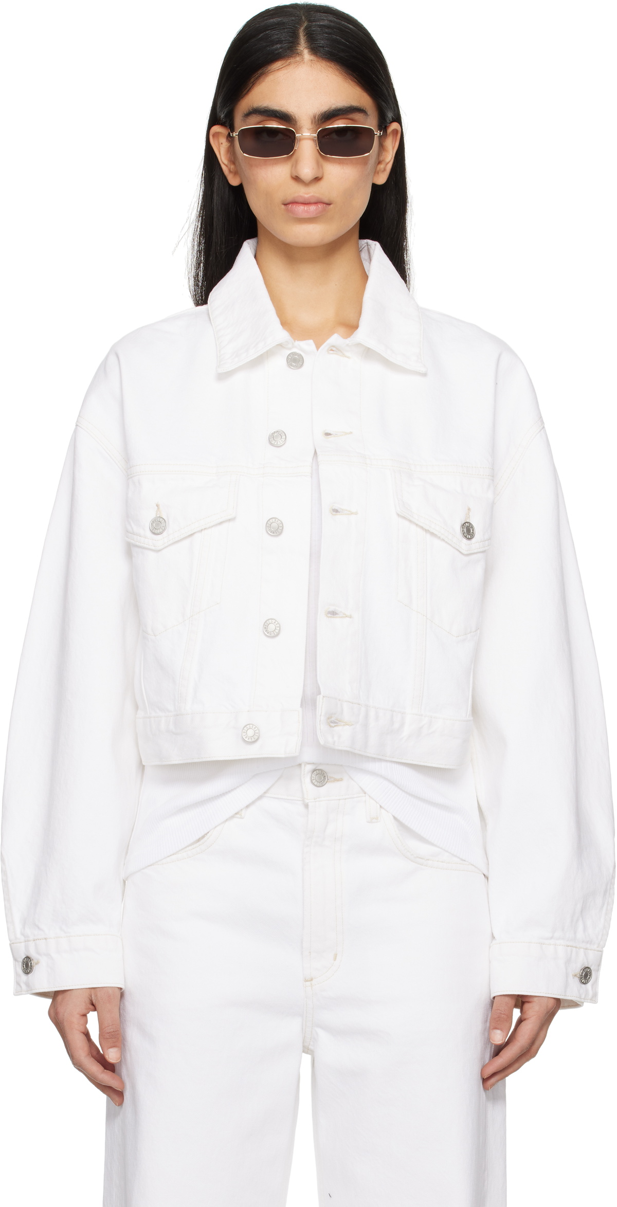 AGOLDE White Palmer Denim Jacket