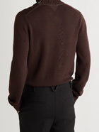 BOTTEGA VENETA - Slim-Fit Ribbed Wool Rollneck Sweater - Brown