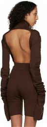 SELASI SSENSE Exclusive Brown KBN Knitwear Edition Bodysuit