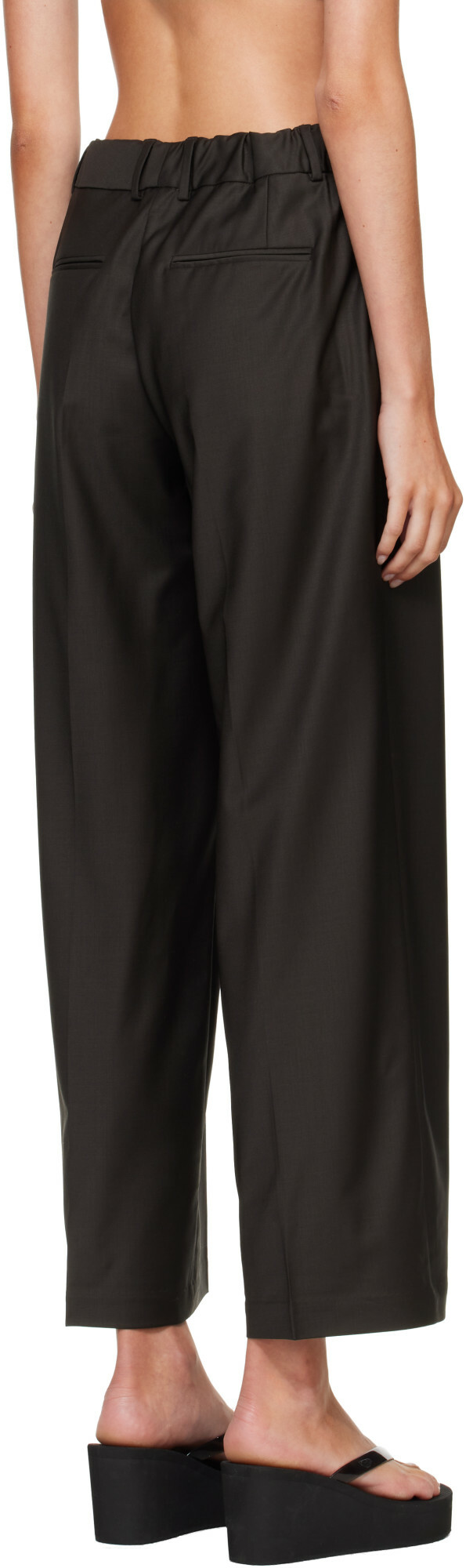 Cordera Brown Low Rise Virgin Wool Trousers
