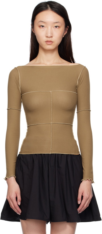 Photo: Baserange Brown Cinder Long Sleeve T-shirt