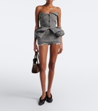 Magda Butrym Herringbone wool and cashmere-blend shorts
