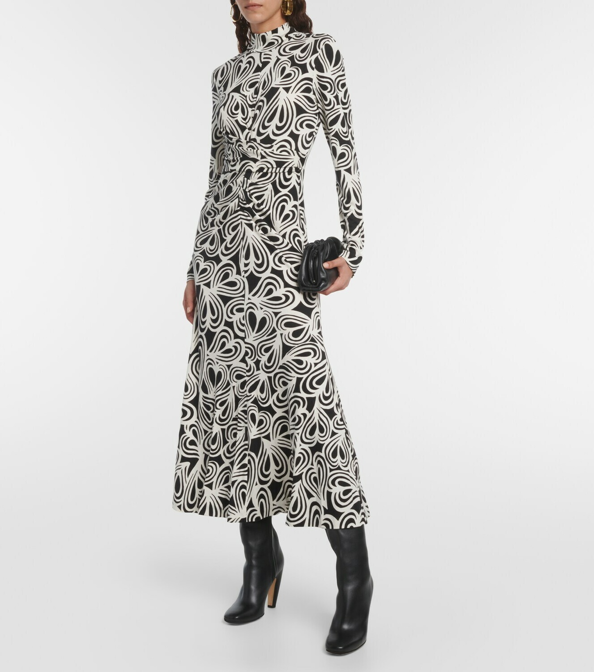 bold floral midi dress BOLD FLORAL MIDI LENGTH SHIFT DRESS xL / Stone